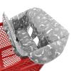 2-in-1 Shopping Cart and High Chair Cover for Baby, Padded Cover, Fold'n Roll Style, Portable with Carry Bag (Gray Seaworld) view 1