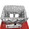 2-in-1 Shopping Cart and High Chair Cover for Baby, Padded Cover, Fold'n Roll Style, Portable with Carry Bag (Gray Seaworld) view 2