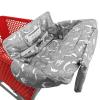 2-in-1 Shopping Cart and High Chair Cover for Baby, Padded Cover, Fold'n Roll Style, Portable with Carry Bag (Gray Seaworld) view 3