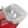 2-in-1 Shopping Cart and High Chair Cover for Baby, Padded Cover, Fold'n Roll Style, Portable with Carry Bag (Gray Chevron) view 1
