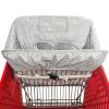 2-in-1 Shopping Cart and High Chair Cover for Baby, Padded Cover, Fold'n Roll Style, Portable with Carry Bag (Gray Chevron) view 2