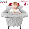 2-in-1 Shopping Cart and High Chair Cover for Baby, Padded Cover, Fold'n Roll Style, Portable with Carry Bag (Gray Chevron) view 3
