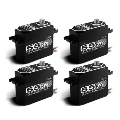 4X Brushless Servo 25Kg 35Kg 55Kg High Speed Full Metal Shell Digital Servo Servo for 1/8 1/10 Scale RC Cars(4xBLS3325-270 Degree)