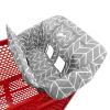 2-in-1 Shopping Cart and High Chair Cover for Baby, Padded Cover, Fold'n Roll Style, Portable with Carry Bag (Gray Arrow) view 1
