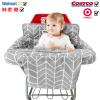 2-in-1 Shopping Cart and High Chair Cover for Baby, Padded Cover, Fold'n Roll Style, Portable with Carry Bag (Gray Arrow) view 4