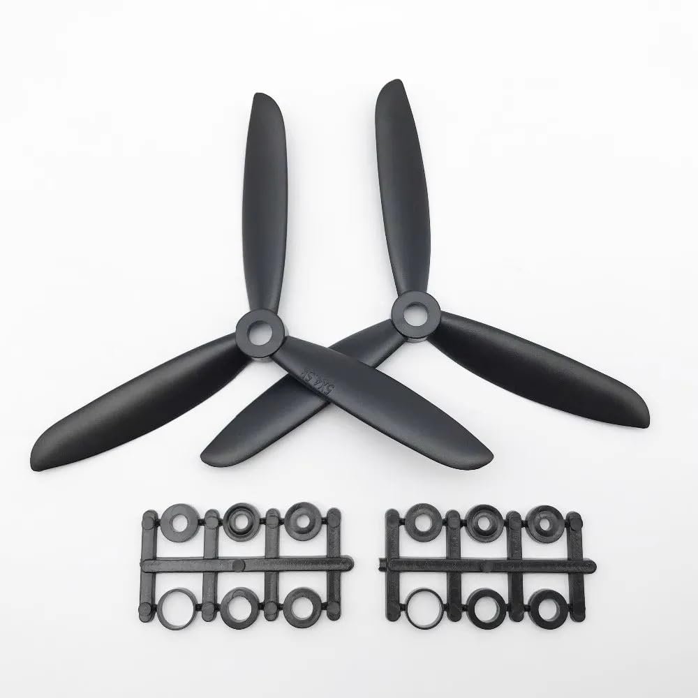 1/2 Pairs 5045/6045 3-Blade Propeller 5x4.5 6x4.5 CW CCW for RC FPV Drone Airplane Fixed Wing Part(1 Pair 5045)