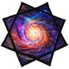 Flowstar Beginners Flow Star Spinning Cloth Easy to Rotate Sided Print Juggling and Skill Toy Dapo Star Starry Sky Meditation (Style-14) view 1