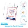 20-Pack Magnetic Card Holder for Trading-Cards - 180pt Clear Trading Card Sleeves, Magnetic Card Case for Baseball Cards, Card Protectors Hard Plastic, Display Case for Game Cards and Sports Cards view 3