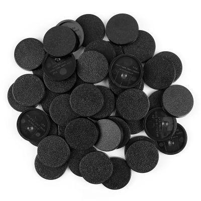 100PCS Miniature Bases+120PCS Adhesive, 25mm or 0.98inch Round Black Plastic Model Bases for Gaming Miniatures Collectible War Table Game or Wargames Board Game