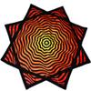 BVCY Flow Star Beginners Easy Spinning Cloth to Rotate Sided Print Double Stitched Flow Toy Fingertip Rotating Flow Toy Dapo Star Orange (Style-10) view 1