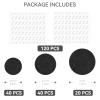 100PCS Miniature Bases+120PCS Adhesive, 25mm 32mm 40mm Mix Black Round Plastic Model Bases for Gaming Miniatures Collectible War Table Game or Wargames Board Game view 2