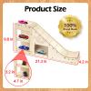 Wooden Toy Cars Jump Ramp, Toy Car Track Set for Hot Wheels, Race Cars Track for Hot Wheels and Diecast Cars, Wood Jump Ramp for Hotwheels, Playing Storage Display Race Set view 2