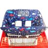 2-in-1 Shopping Cart and High Chair Cover for Baby, Padded Cover, Fold'n Roll Style, Portable with Carry Bag (Blue Whale) view 2