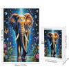 1000 Picec Adult and Youth Surrealist Art Puzzles Colorful Animal Elephant Fun and Challenging Elephant Themed Puzzles Great Gift for Family and Friends Dimensions view 2