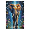 1000 Picec Adult and Youth Surrealist Art Puzzles Colorful Animal Elephant Fun and Challenging Elephant Themed Puzzles Great Gift for Family and Friends Dimensions view 3