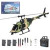 OBIOCKIDAY 1/33 206 Remote Control Helicopter for Adults, 2.4G 6CH Military RC Helicopter with Optical Flow Positioning, 3 Batteries RC Aircraft RC Airplane Flying Plane Toy Gift -RTF view 1