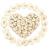 100pcs Wooden Heart Discs Slices 2 Holes Metal For Birthday Board Calendar view 3