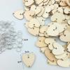 100pcs Wooden Heart Discs Slices 2 Holes Metal For Birthday Board Calendar view 4