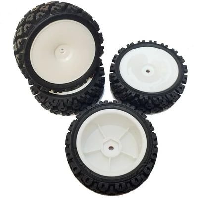 4Pcs 70Mm 1/10 RC Off-Road Buggy Car Rubber Tires Wheel Tyres Front for Tamiya TT01 TT02 XV01 LC Racing PTG-2 HSP HPI(C)