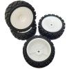 4Pcs 70Mm 1/10 RC Off-Road Buggy Car Rubber Tires Wheel Tyres Front for Tamiya TT01 TT02 XV01 LC Racing PTG-2 HSP HPI(C) view 1