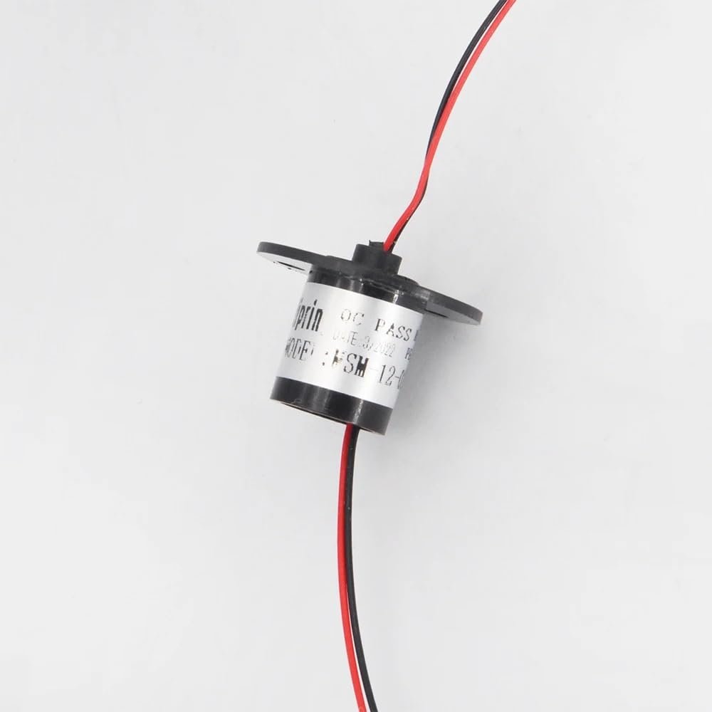 2/4//6/8/12/18 Channel Micro Rotate Slip Ring 2A Diameter 12.5mm for RC Excavator Model DIY PTZ Gimbal Electric Collector Rings(2 Channel)