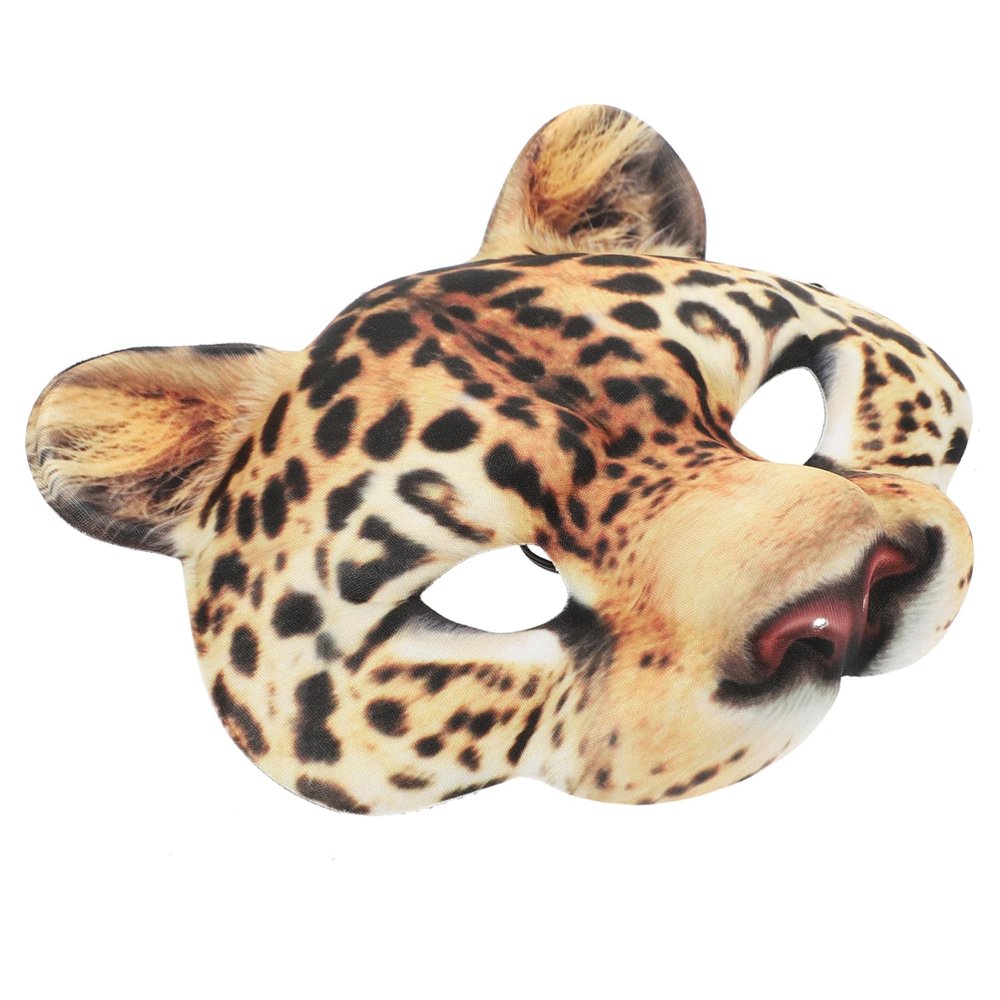 KICHOUSE Eva Leopard Half Face Mask for Halloween Costume Mask for Festivals Fun Cosplay Accessory for Men and Women