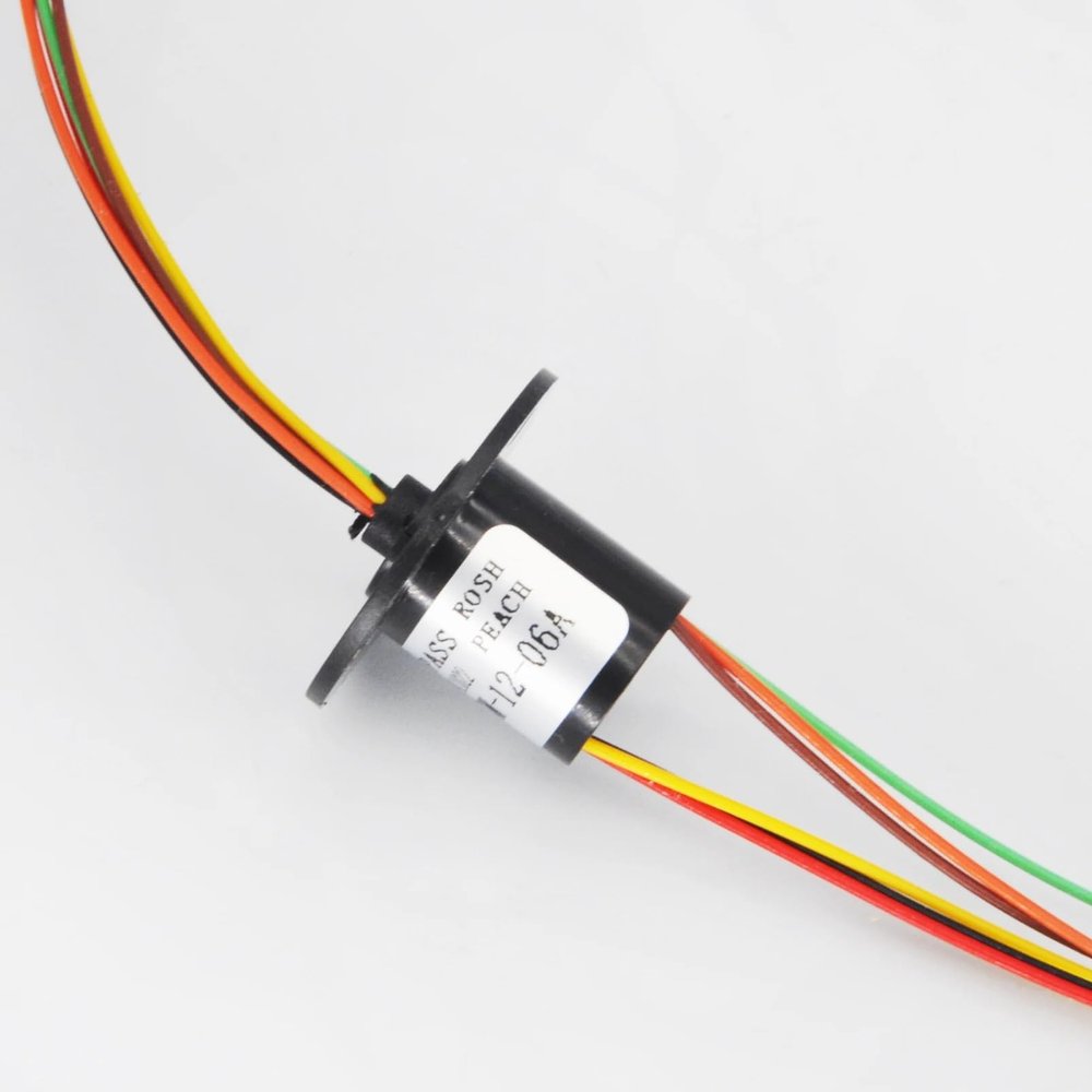 2/4//6/8/12/18 Channel Micro Rotate Slip Ring 2A Diameter 12.5mm for RC Excavator Model DIY PTZ Gimbal Electric Collector Rings(6 Channel)