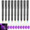 klumuke Invisible Ink Pens with UV Light, Magic Spy Pens with Mini UV LED Keychain Flashlights for Secret Messages, Disappearing Ink Pens with Black Light for Kids, Ideal for Parties and Gifts (9PCS) view 1