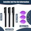 klumuke Invisible Ink Pens with UV Light, Magic Spy Pens with Mini UV LED Keychain Flashlights for Secret Messages, Disappearing Ink Pens with Black Light for Kids, Ideal for Parties and Gifts (9PCS) view 3