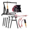 Drfeify RC Engine Crane Jack, Aluminum Alloy RC Engine Crane Hanger 300g Lifting Force Strong Bearing for 1/8 1/10 Scale Remote Control Vehicles (Black view 1