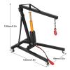 Drfeify RC Engine Crane Jack, Aluminum Alloy RC Engine Crane Hanger 300g Lifting Force Strong Bearing for 1/8 1/10 Scale Remote Control Vehicles (Black view 3