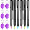 klumuke Invisible Ink Pens with UV Light, Magic Spy Pens with Mini UV LED Keychain Flashlights for Secret Messages, Disappearing Ink Pens with Black Light for Kids, Ideal for Parties and Gifts (6PCS) view 1