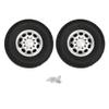 2PCs Front Wheel for Tamiya 1/14 RC Truck Tractor with Aluminum Alloy 10 Hole Wheel Hub view 4