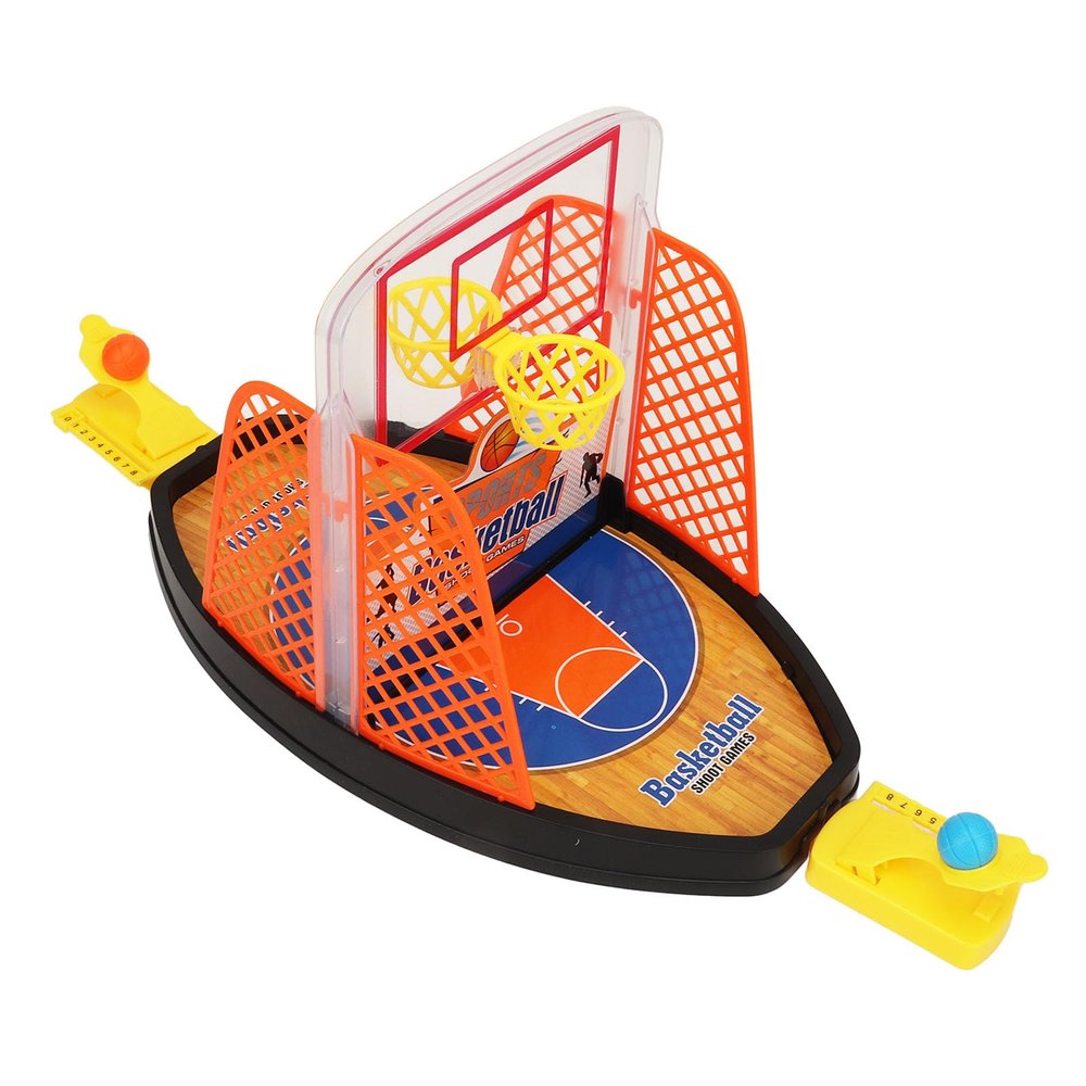 Alomejor Dual Directional Compact Tabletop Basketball Game, Finger Family Friends Increase Fun Reduce Stress for Kids