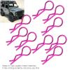 10Pcs RC Car Shell Clip RShape Metal Body Clips Pins for 1/5 1/6 1/8 1/10 RC Car (Purple) view 4