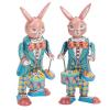 SPYMINNPOO Rabbit Clockwork Toy, Retro Metal Swinging Drumming Rabbit Wind Up Toys, Collection Decoration Tinplate Adult Collectors view 1