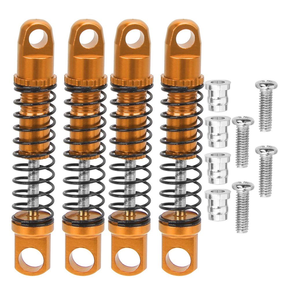 Metal Shock Absorbers Spring Damper Replacement for Jimny 1/16 RC Car (Gold)