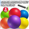 8.5 Inch Playground Balls Dodgeballs for Kids & Adults - (Pack of 6) Inflatable Rubber Indoor Outdoor Bouncy, Kickballs, Four Square and Handballs for School, Gym, Recess and More with Ball Pump view 4