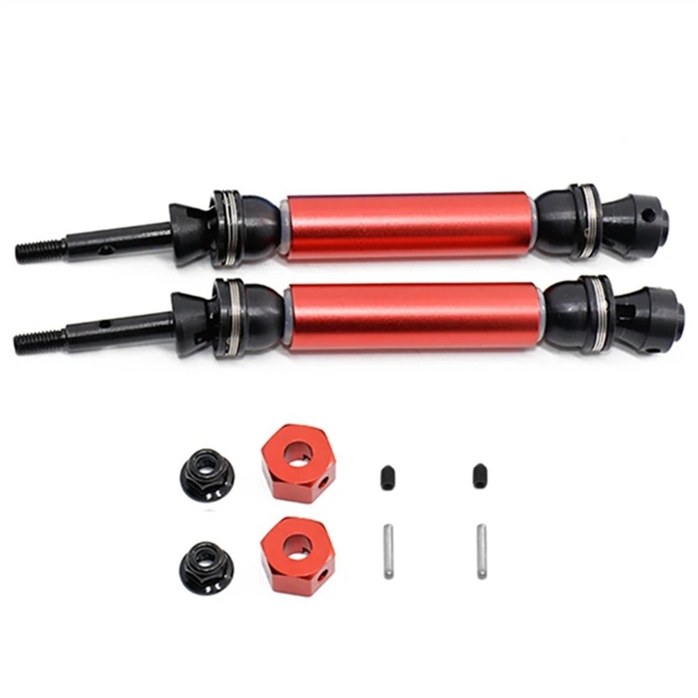 2Pcs Rear Drive Shaft CVD for 1/10 ECX 2WD Series for Ru-ckus for Tor-Ment for Bru-Tus Circuit AMP RC Car Upgrade Parts(Red)