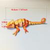 3D Printed Chameleon Toy Ornament Christmas Multicolor Animal Full Body Joints Movable Ornament Quirky Gift for Friends 19.5cm/7.67in (Gold) view 2