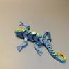 3D Printed Chameleon Toy Ornament Christmas Multicolor Animal Full Body Joints Movable Ornament Quirky Gift for Friends 19.5cm/7.67in (Gold) view 3