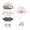 niannyyhouse 20cm Plush Doll Clothes White Police Suit 8in Stuffed Dolls Dressup view 1