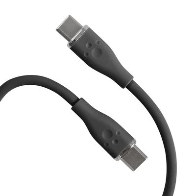 Allone ALG-60WSCCC01BK 60W Compatible Silicone Cable, Type C to C, 3.3 ft (1 m), Black, 0.4 x 0.2 x 42.1 inches (1.1 x 0.7 x 107 cm), Includes Band, Easy to Put Together, Rich Color, Smooth Removal,