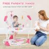INFANS Baby Activity Center, 3 in 1 Play Center Jumpers and Bouncers with Music, Lights, Interactive Toys, 360Rotating Seat, 3 Adjustable Heights, Exersaucer Learning Toys for Baby 6-12 Months (Pink) view 2