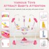 INFANS Baby Activity Center, 3 in 1 Play Center Jumpers and Bouncers with Music, Lights, Interactive Toys, 360Rotating Seat, 3 Adjustable Heights, Exersaucer Learning Toys for Baby 6-12 Months (Pink) view 3