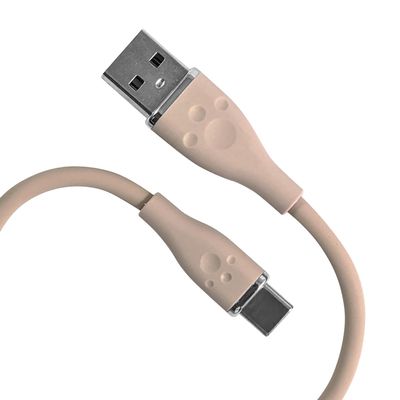 Allone ALG-SCAC01CM Silicone Cable, Type A to C, 3.3 ft (1 m), Camel, 0.6 x 0.3 x 42.9 inches (1.6 x 0.8 x 109 cm), Durable Silicone Material, Easy to Organize, Rich Color, Smooth Removal, Cute,
