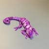 3D Printed Chameleon Toy Ornament Christmas Multicolor Animal Full Body Joints Movable Ornament Quirky Gift for Friends 19.5cm/7.67in (Purple) view 1