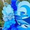 Shark Balloon Arch Kit for Ocean Under the Sea Birthday Party Decorations 153Pcs Blue Balloon Garland Kit with Shark Foil Balloons for Kids Boys Shark Week Ocean Animals Theme Baby Shower Supplies view 3