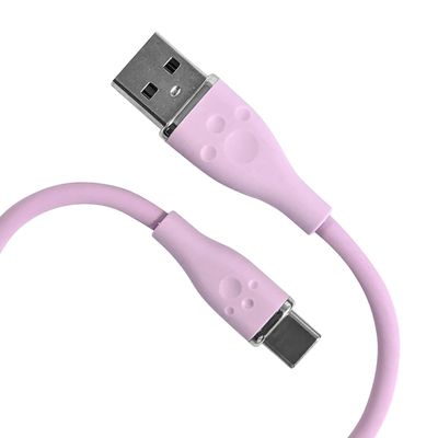Allone ALG-SCAC02PP Silicone Cable Type A to C 0.2 m (0.2 m), Purple, 0.6 x 0.3 x 11.4 inches (1.6 x 0.8 x 29 cm), Durable Silicone Material, Comes with Band, Easy to Organize, Rich Color, Smooth