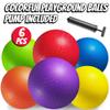 10 Inch Kickball Playground Balls - (Pack of 6) Inflatable Rubber Indoor Outdoor Bouncy Balls for Adults & Kids - Dodgeballs, Kickballs, Four Square and Handballs for School, Gym, with Hand Pump view 2